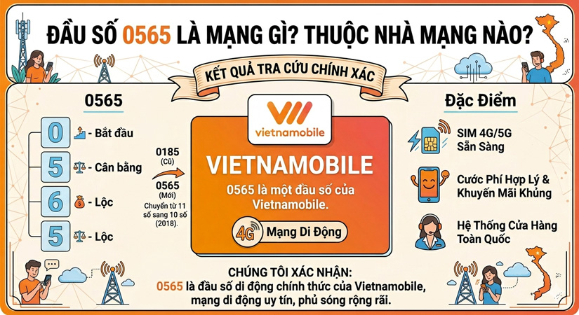 0565 là mạng gì? Thuộc Vietnamobile hay nhà mạng nào?
